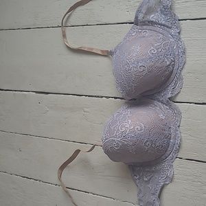 Third Love 24/7 Lace Balconette Bra Size 34C 1/2 Underwire Earl Gray